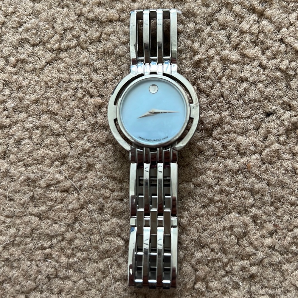 Women Movado Esperanza Blue Mother of Pearl Watch